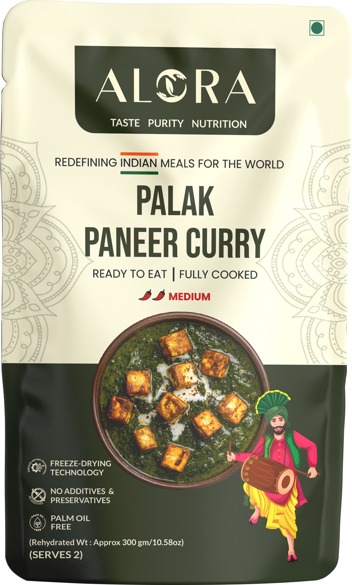 PALAK PANEER CURRY (SERVES 2)